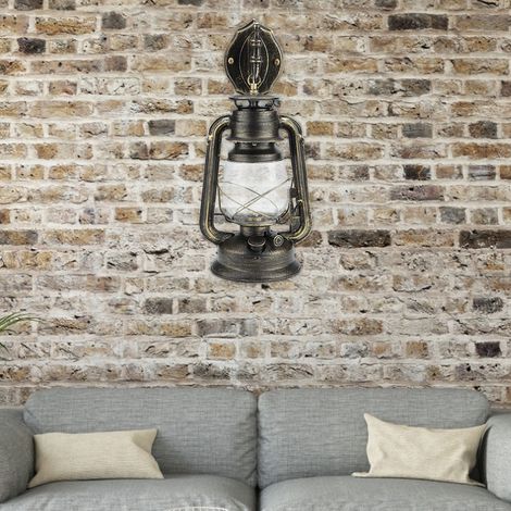 Wand-Hängelampe im Retro-Vintage-Stil mit LED-Beleuchtung für Wohnzimmer, Bronze (1/5)