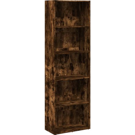 vidaXL Libreria Rovere Fumo 60x30x189 cm in Legno Multistrato