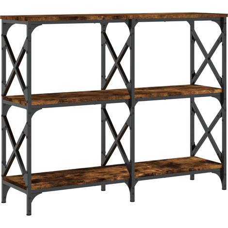 Maison Exclusive - Table console chêne fumé 100x28x80,5 cm bois d'ingénierie (1/5)