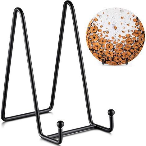 Soporte para tablero de exhibición - Soporte de 15 cm + marco de metal para cuadros, paneles decorativos, libros y fotos (juego de 2)