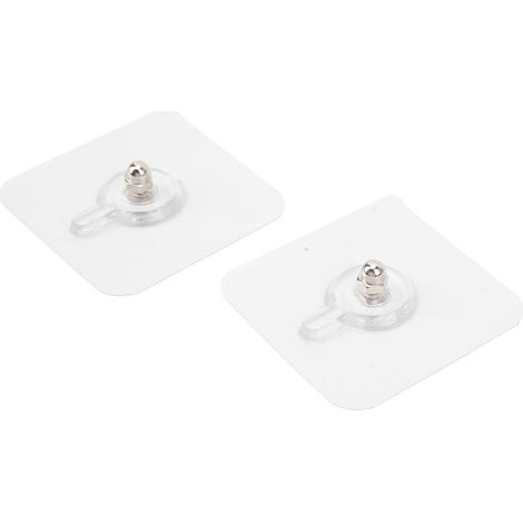 Pack of 50 Self-Adhesive ABS Hooks, Trace-Free, Reusable, Punch-Free, Wall Hooks for Kitchen and Bathroom, Sticky Hangers/Nails (1/5)
