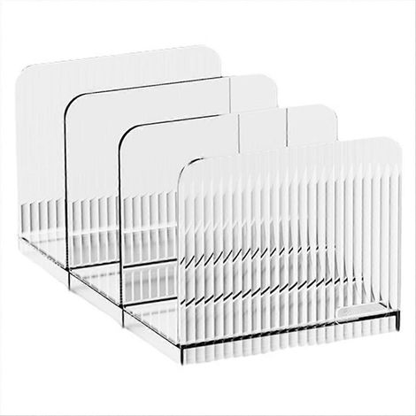 Wiederverwendbare, rutschfeste, stapelbare, dicke, unterteilte Buchstützen für Schreibtisch, Regal oder Tisch A (1/5)