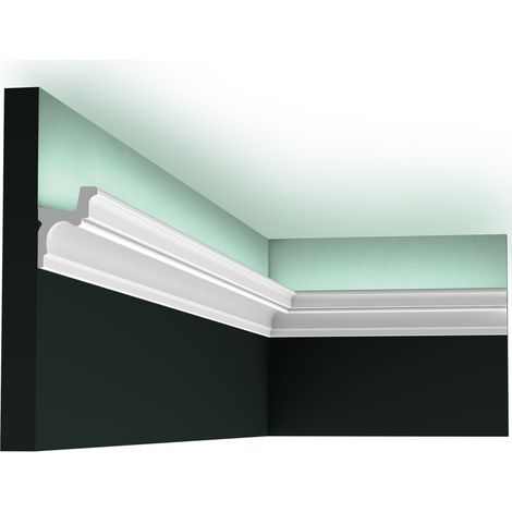 Orac – Profil LED pour éclairage indirect – Moulure décorative – Longueur 200 cm – Pour peinture personnalisée – C323