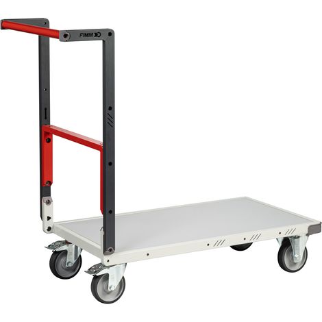 FIMM Plattformwagen mit umklappbarer Rückenlehne Ladefläche 850x495mm Tragkraft 250kg