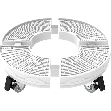 Robuster Pflanzenständer mit Rädern, 200 kg Tragkraft, 30–50 cm verstellbarer runder Blumentopfständer für drinnen und draußen auf Rollen (1/5)