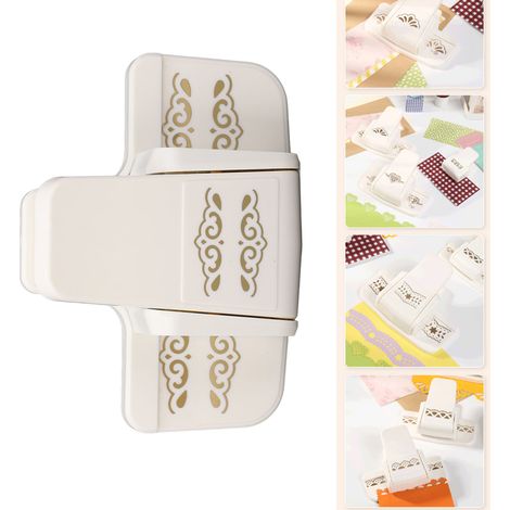 Perforatrice fai da te con motivo floreale - Perforatrice decorativa per scrapbooking e agende, design a nuvola, grande formato, 1 pezzo (1/4)