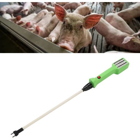 Picana eléctrica recargable e impermeable para ganado vacuno, ovino y porcino. Material: ABS y acero inoxidable. Longitud total: 89 cm. (1/5)