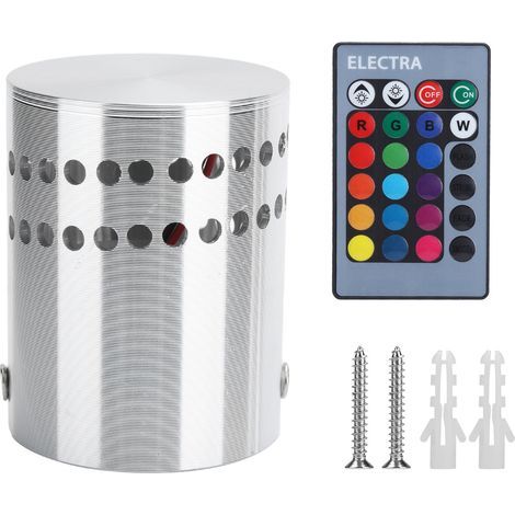 Plafonnier LED Spirale RGB 3W, Télécommande Sans Fil, Variateur, Lampe Murale Filée AC85‑265V (1/5)