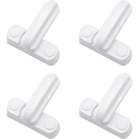 Lot de 4 Serrures Loquets Bloque Poignee Sécurité Domestique Supplémentaire Remplacement Pour Maison Portes Placards Fenêtres (1/5)