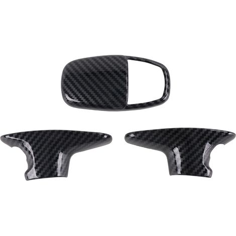 Car modification gear shift knob interior trim sticker suitable for 2015-2023 Dodge Challenger Durango - carbon fiber full wrap (1/4)