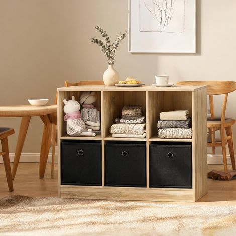 Étagère de rangement cube avec 3 tiroirs en tissu 80 x 30 x 61 (1/5)