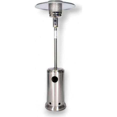 Stufa a gas fungo termopatio con regolatore gas per esterno in acciaio INOX (1/3)