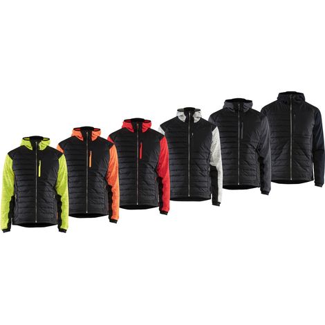 Blaklader – Veste de travail à capuche hybride gris granulé/noir – 100 % polyester – Rembourrage thermo léger – 593021179099L (1/5)