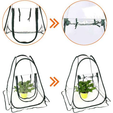Serre d'hiver portable en PVC transparent à plusieurs niveaux pour plantes d'intérieur, mini serre chaude pour plantes d'intérieur, tente d'hiver (1/3)