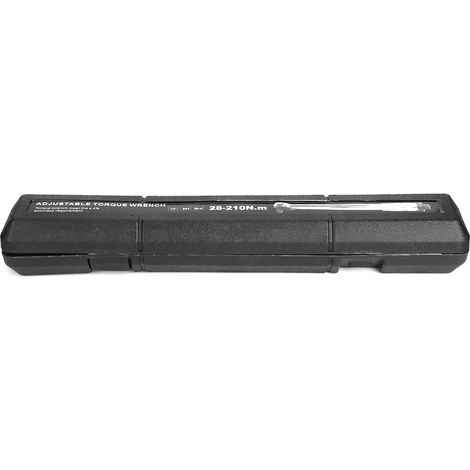 Clé dynamométrique 1/2 po 28-210 Nm, clé à cliquet préréglée de haute précision, outils de réparation automobile avec accessoires, fixation 1/2 po (1/5)
