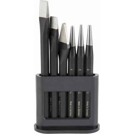 Jeu d'outils STIER Robust+ 6 pièces (burins/pointeaux/chasse-pointes) (1/4)