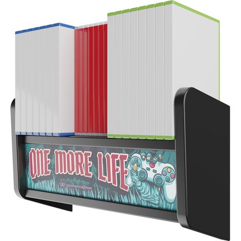 Grupo Erik Lámpara Gamer Pared Arcade One More Life - Estanteria pared Con Soporte videojuegos - Lámpara escritorio l Accesorios Gaming, Decoracion habitación pared
