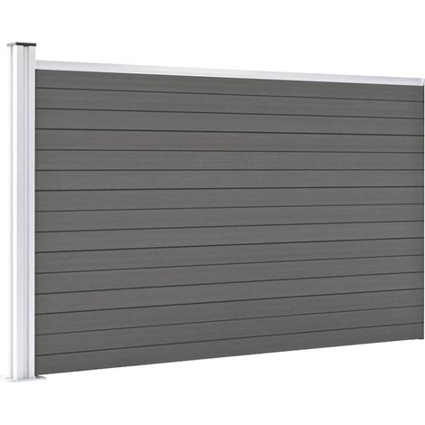 Maison Exclusive - Gartenzaun WPC 175x105 cm Grau (1/5)