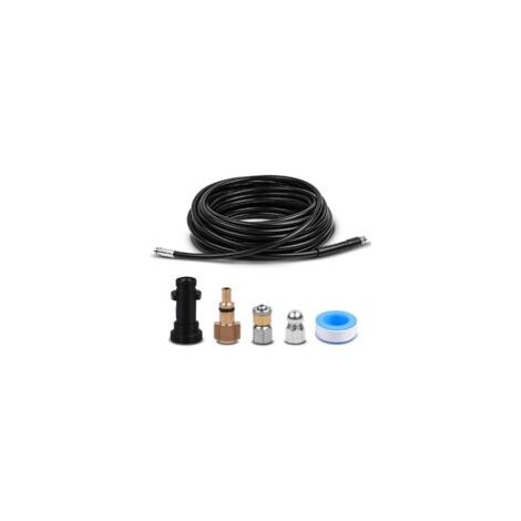 15M Tuyau de Nettoyage Canalisation,Kit de Nettoyage du Tuyau de Vidange du Nettoyeur Haute Pression, pour Karcher K2-K7 Séries Et LAVOR