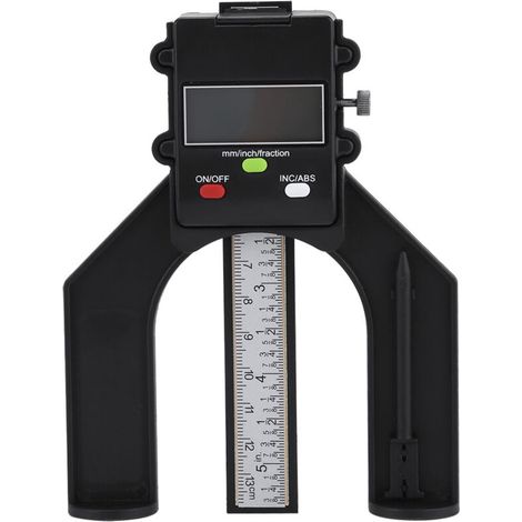 Jauge de profondeur à affichage numérique 0-80 mm avec pied magnétique intégré en ABS et boîtier en aluminium. (1/5)