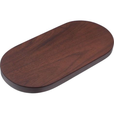 Support Photographique en Bois Marron pour Figurines et Objets de Collection, Plateau Ovale Stable et Polyvalent pour Expositions et Espaces D'étude (1/5)