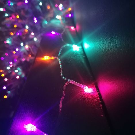 20m Multi Function Battery Operated Rainbow LED Fairy Lights Christmas Decoration with Timer (1/5)