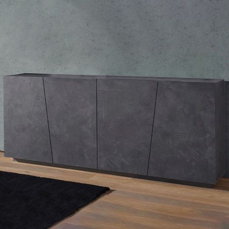 Buffet de salon cuisine 200cm 4 Portes 2 placards Ardoise Vega Day (1/5)