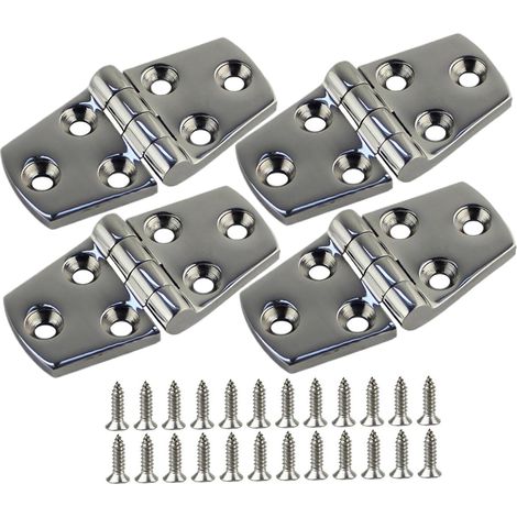 Charnières de porte robustes en acier inoxydable 316, à paumelle (1/5)