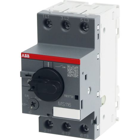 ABB Motorschutzschalter MS116-0.16, Auslöseklasse 10 A, 0.1...0.16 A (1/5)