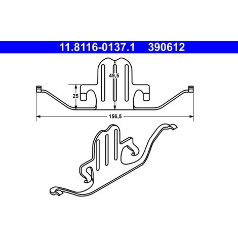 Ressort, étrier de frein ATE 11.8116-0137.1 BMW 34 11 6 763 028 34 11 6 776 526