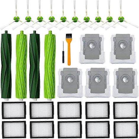 Pour iRobot Roomba I3, I3+, I4, I6, I6+, I7, I7+, I8, I8+, E5, E6, E7, Robot aspirateur brosse latérale principale filtre Hepa
