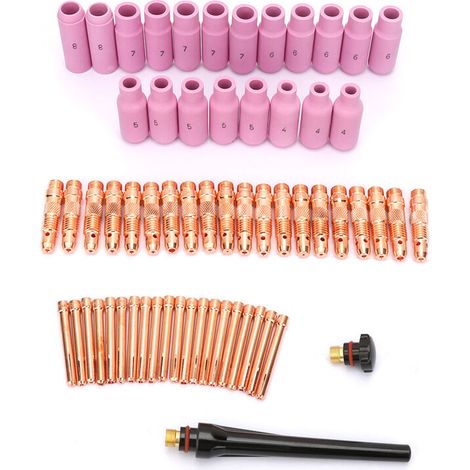 Kit d'accessoires pour torche de soudage TIG, 62 pièces, buses en céramique TIG, pinces pour WP-26/17/18