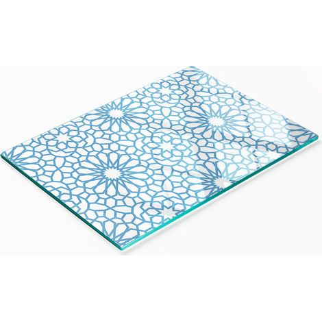 Tagliere decorativo in vetro temperato con motivo orientale, 80x52 cm (1/5)