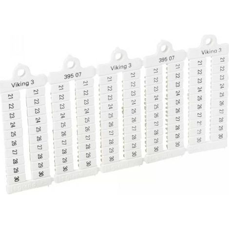 Legrand 039507 - Viking 3 junction block marker plate - lect horiz - pitch 5 - numbers 21 to 30