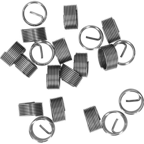 Lot de 20 inserts filetés M14 x 1,25, douille extensible spiralée rouge, écrou réducteur taraudé, kit de réparation de filetage pour vis. (1/5)