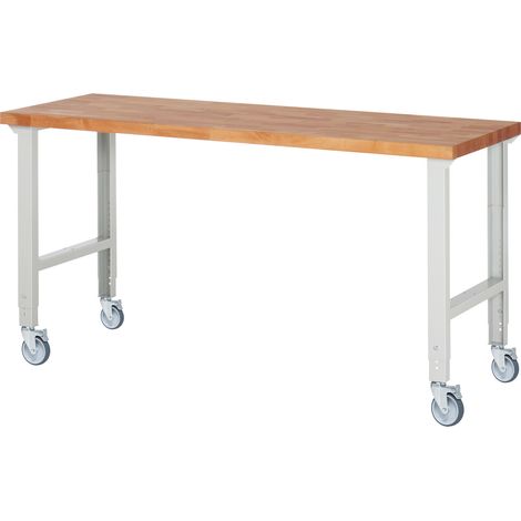Rau Fahrbare Werkbank höhenverstellbar 7000-1, B2000xT700xH950-1000mm (1/4)