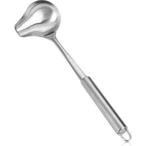 Ladle - Stainless Steel - With Spout - For Soup Sauce Punch Hot Pot - 30 cm - 1 Piece (1/5)