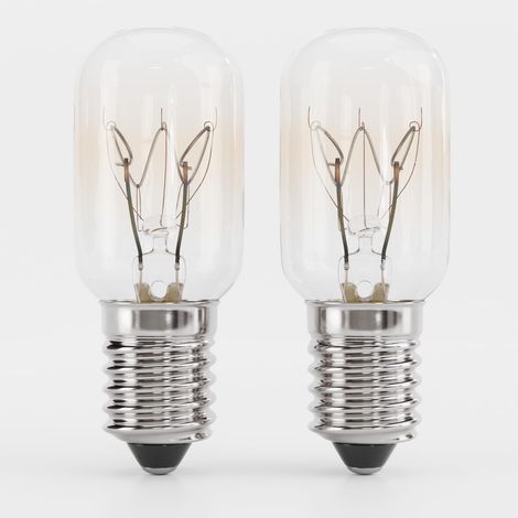 2x Ampoule Frigo 15W E14 Blanc Chaud ,Lampe pour Machine à Coudre, Hotte, Lampe de Sel, Congélateur,Ampoule Refrigerateur 15W, T22, 90 Lumens & 2700K,Ampoule 15W Frigo, lampe Frigo-Chrom (1/4)