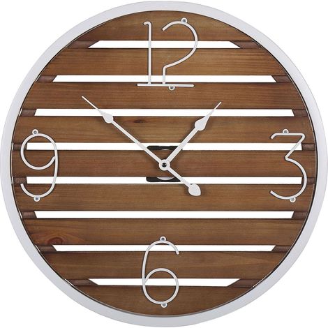 Orologio da parete ø 50 cm legno scuro ARRIAGA