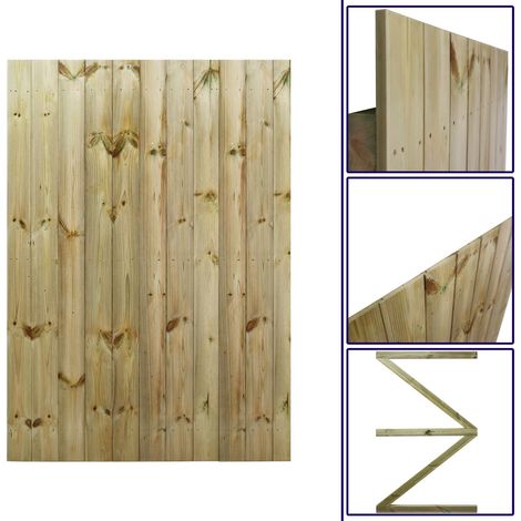 Premier 6ft Tongue & Groove 120cm Wide Semi-Braced Flat Top Gate (1/5)