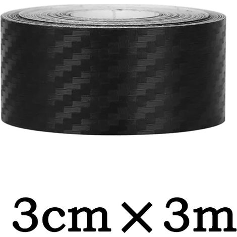 Bande adhésive 3D en fibre de carbone (3 cm x 3 m) pour seuil de porte,coffre et pare-chocs Anti-rayures,imperméable et décorative (1/3)
