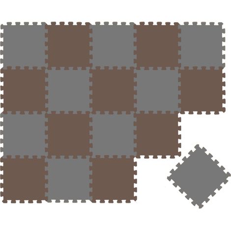 18 Teile Baby Kinder Puzzlematte ab Null - 30x30 Puzzle Spielmatte Krabbelmatte