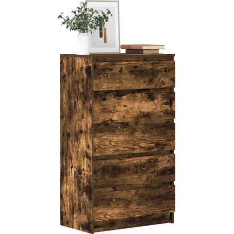 Schubladenschrank Räuchereiche 60x36x103 cm Holzwerkstoff