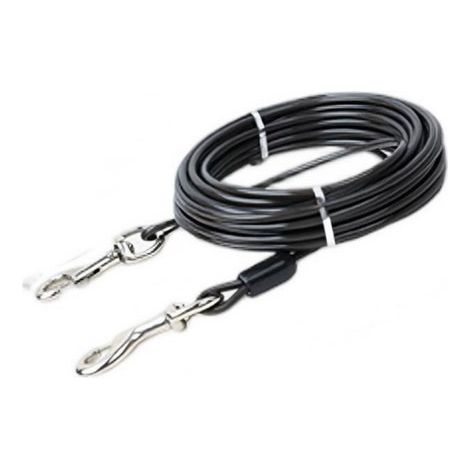 Hundeleine – 0,5 x 90 cm – Bissfest – Extra dickes Stahlseil – Doppelhaken – Haustierleine – Hundeleine – Geeignet zum Führen und Sichern von Hunden (1/5)
