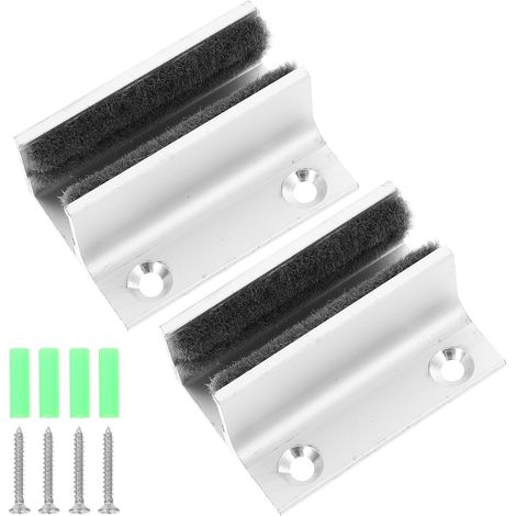 2 pcs guide de sol pour porte en verre, alliage d'aluminium (1/5)