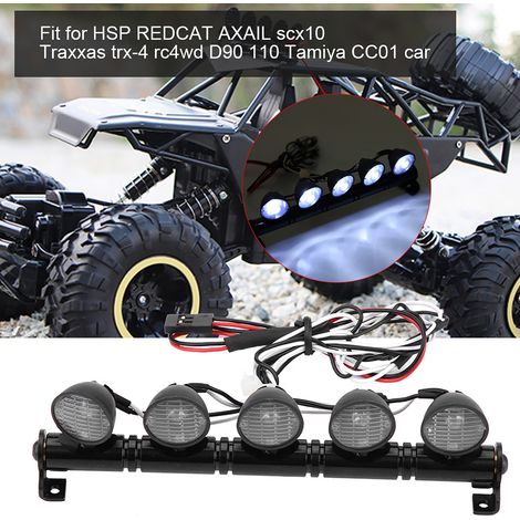 Phare LED pour voiture RC Axial SCX10 Traxxas, barre d'éclairage avec 5 LEDs pour modèles radiocommandés (1/5)