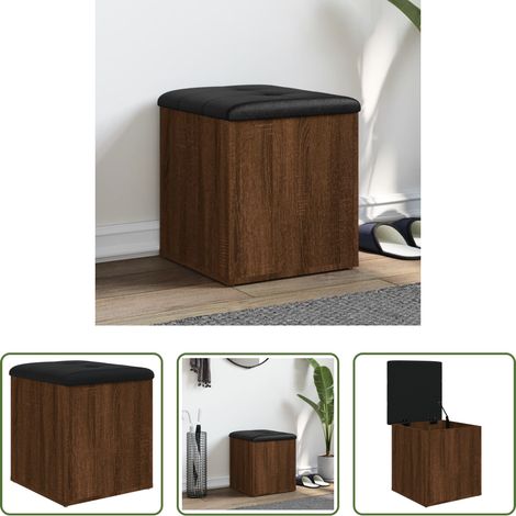 Banc de couloir - Banc de rangement chêne marron 42x42x45 cm bois d'ingénierie (1/5)
