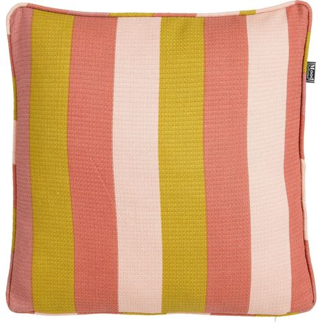 Coussin de canapé, bandes multicolores