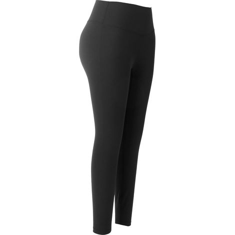 Damen-Yogahose mit hohem Bund, Bauchkontrolle, Workout-Fitnesshose aus Nylon, Sportaccessoire, Schwarz (1/5)