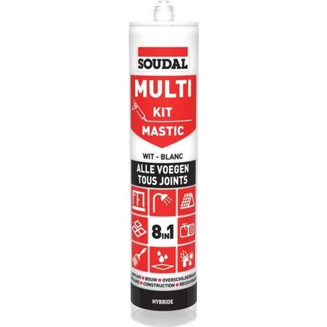 Soudal MultiMastic 8-en-1 blanc 290 ml – Mastic-colle hybride multiusage intérieur et extérieur
